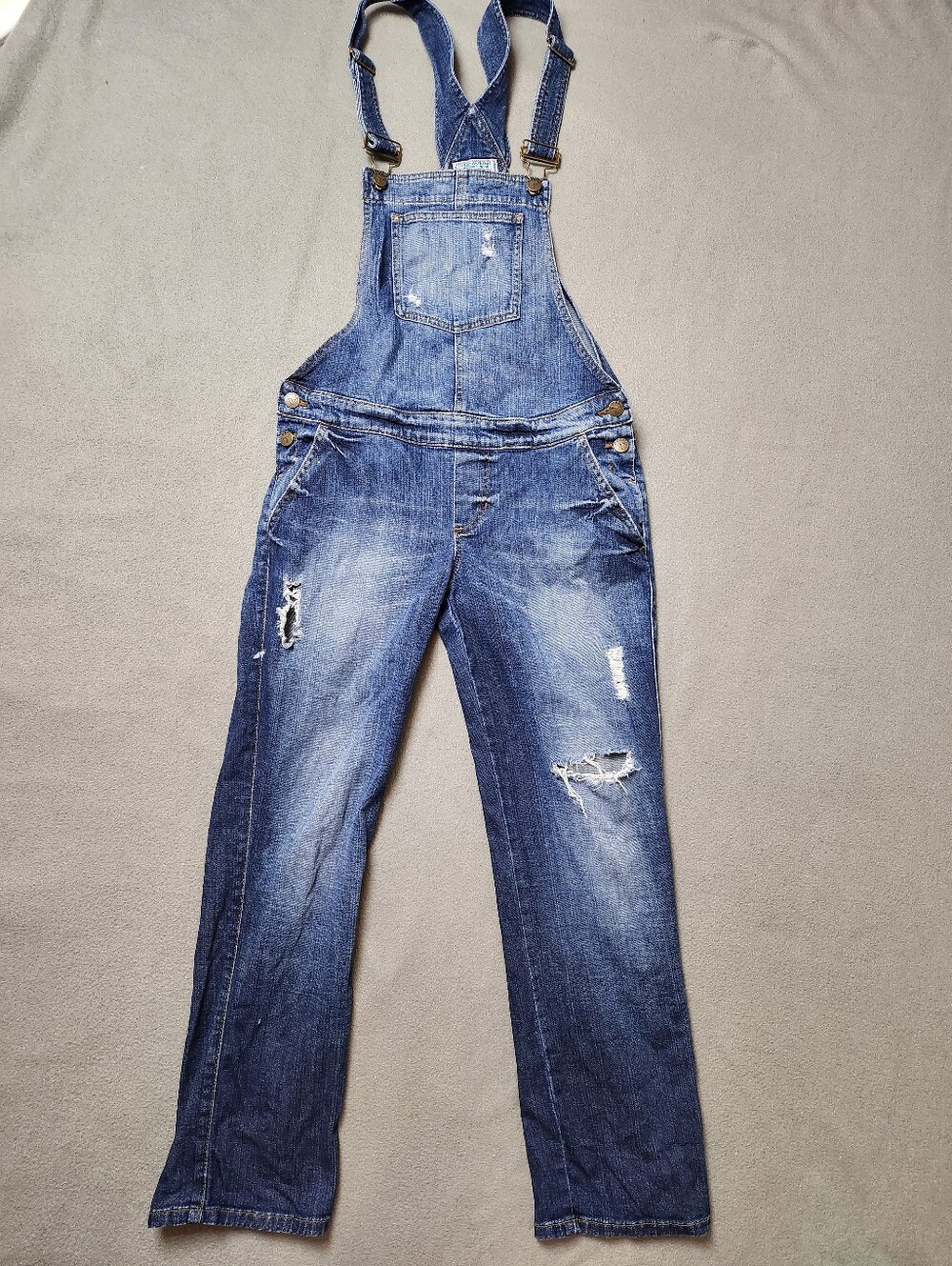 Guess Distressed Denim Overalls Women's Sz 27